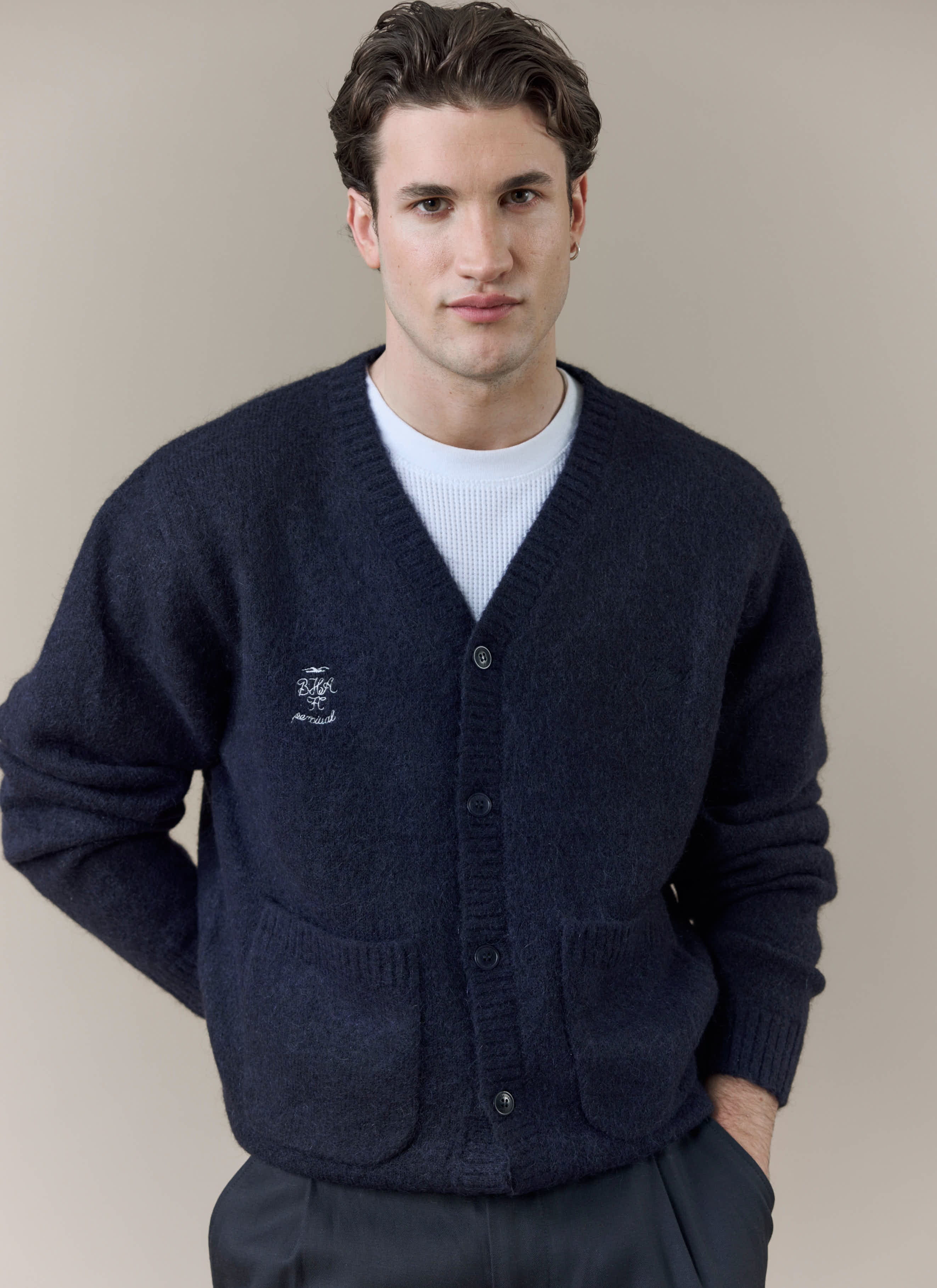 White Glove Cardigan | Brighton & Hove Albion F.C. x Percival | Navy