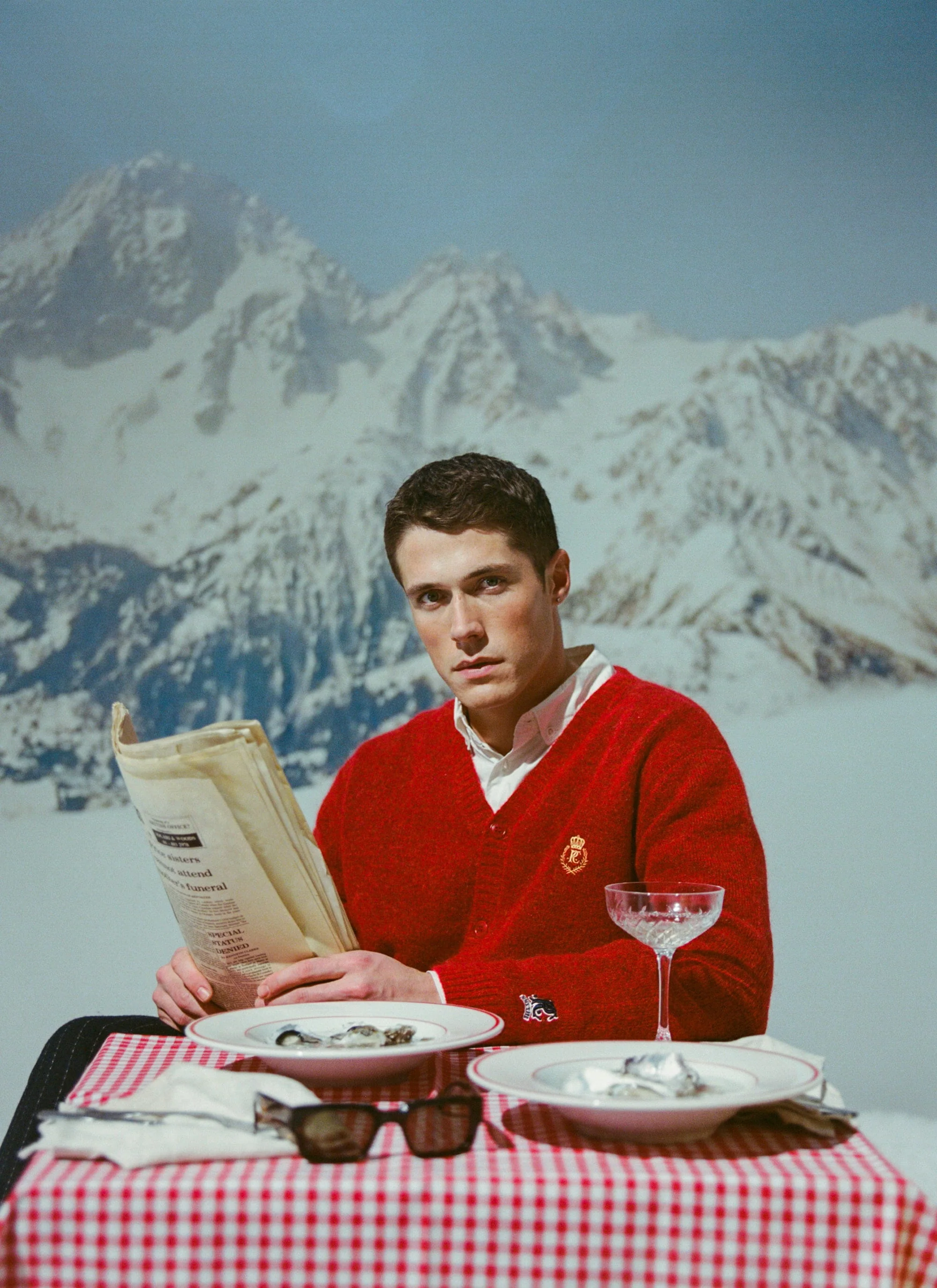 White Glove Knitted Cardigan | Champion x Percival | Red - Image 2